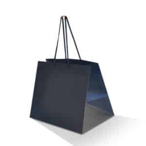 Bag Paper Rope Handle Deluxe Black, 100/C