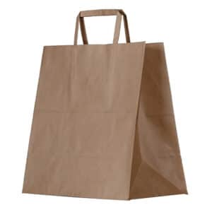 Bag Kraft Paper Flat Handle Large, 250/C