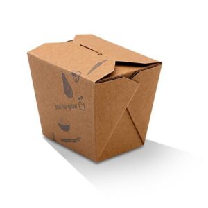 Noodle Box 8oz Kraft Paper Pla Coated, 50/Slv