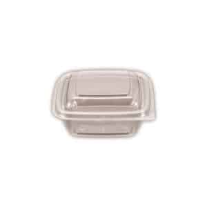 Container 250ml I-Cube Clear Hinged Lid, 250/C