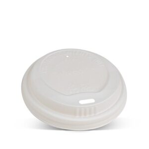 LID 80mm Hot&Cold CPLA 6/8/10oz WHITE, 50/SLV