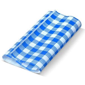 Greaseproof Paper Blue Gingham, 200/C