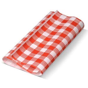Greaseproof Paper Red Gingham, 200/C