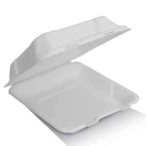 Dinner Box Sugarcane 8" Large, 50/Slv