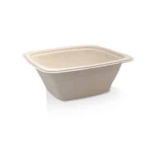CONTAINER 32oz SUGARCANE SQUARE, 75/SLV