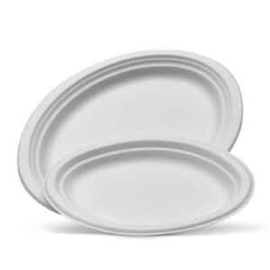 Plate Sugarcane Oval Small, 500/C