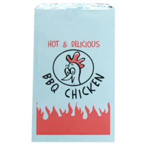 Paper Bag Foil Lined Chicken Print M/C, 250/C