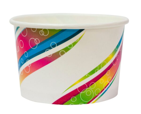 Icecream Cup Paper Multi Color 250ml, 1000/C