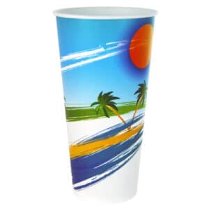 Cup 22oz Milkshake Paradiso Paper, 50/Slv