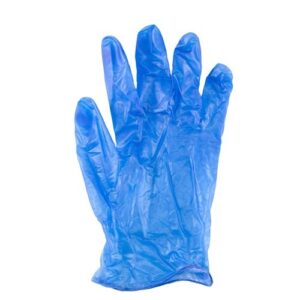 Gloves Vinyl Powdered Blue Medium, 100/Pack