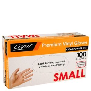 Gloves Vinyl Powder Free Clear Small, 1000/C