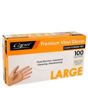 GLOVES VINYL POWDER FREE CLEAR LARGE, 1000/C