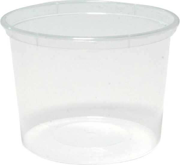 Container 850ml Round Pp Microwavable Clear, 50/Slv