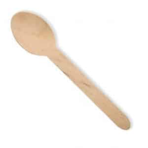 Spoon Wooden Genfac 160mm, 100/Pack