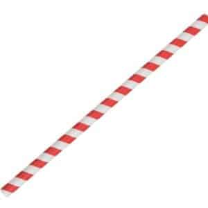 Paper Straw Red Stripe Jumbo, 50/Pack