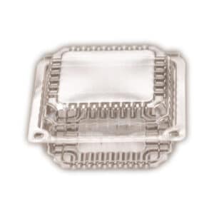 Container Small Square Hinged Lid, 250/Slv