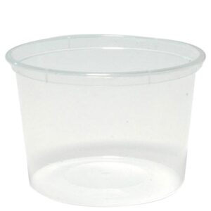Container Round Pp Micro Clear  650ml, 50/Slv