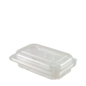 Salad Container Large Hinged Lid Fresh View Recycled PET Clear