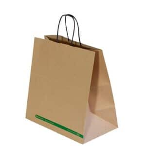 Paper Carry Bag Twist Handle Kraft Food Delivery 300Hx305W+175G mm, 250/C
