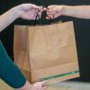 Paper Carry Bag Twist Handle Kraft Food Delivery 300Hx305W+175G mm, 250/C - Image 2