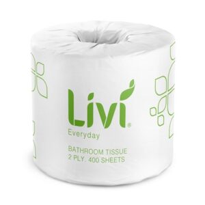 Toilet paper 2 Ply- 400 Sheets White, 48r/C