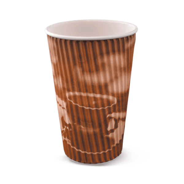 CUP 16oz HOT RIPPLE REFINED CLASIC BROWN, 500/C