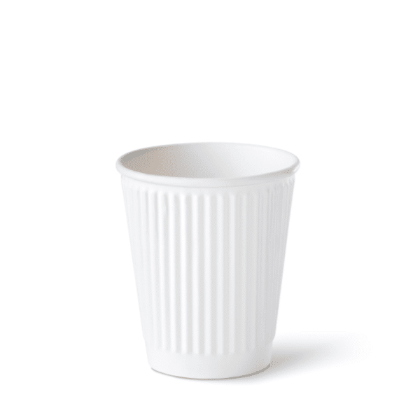 CUP 8oz HOT RIPPLE REFINED WHITE, 1000/C
