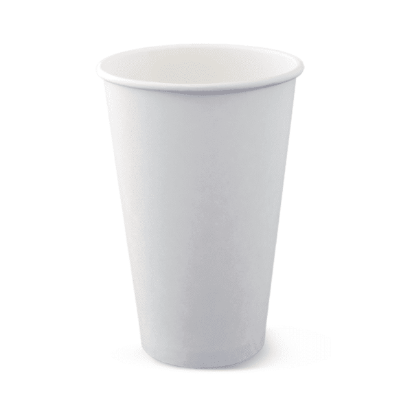 Cup 16oz S/W Hot Plain White, 50/SLV