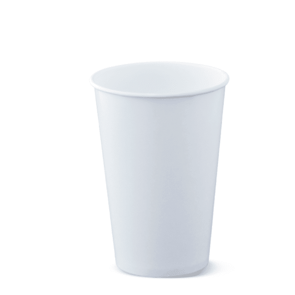 Cup 16oz S/W Cold Plain White, 50/SLV