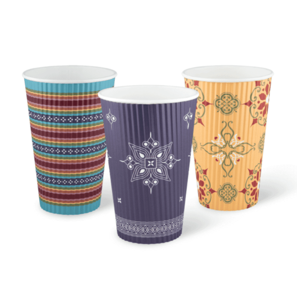 CUP 16oz HOT RIPPLE REFINED ART MULTICOLOR, 500/C