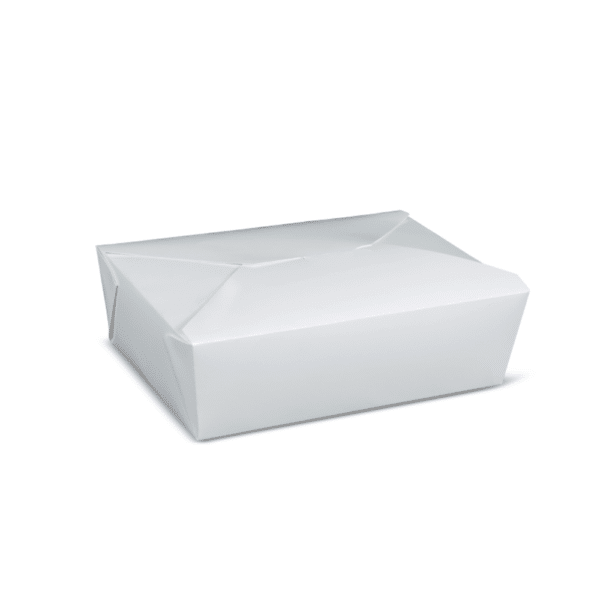 Lunch Box Kraft Paper White Pail-Pak#3 , 25/Slv