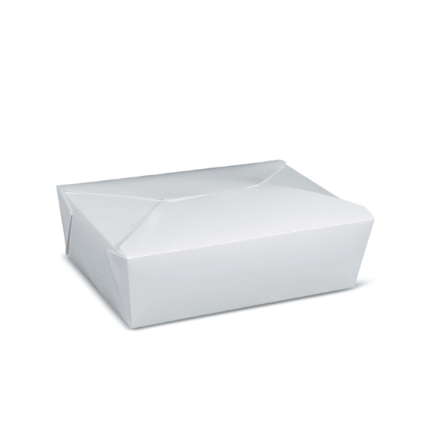 Lunch Box Kraft Paper White Pail-Pak#4, 100/C
