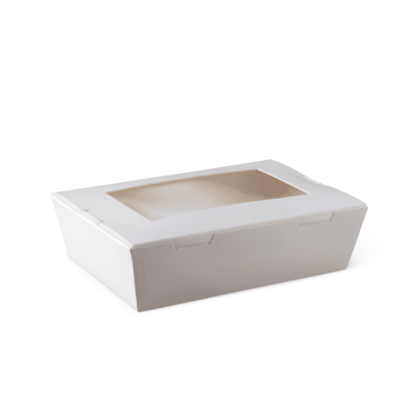Lunch Box Kraft Paper Window White Medium , 50/Slv