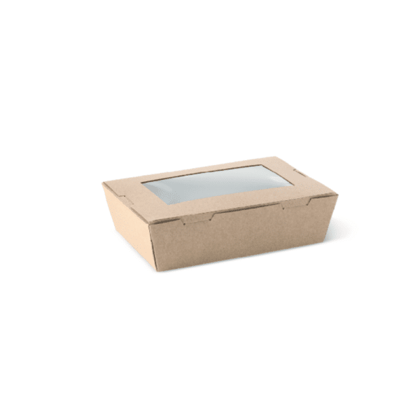 Lunch Box Kraft Paper Window Ex-Small, 50/Slv