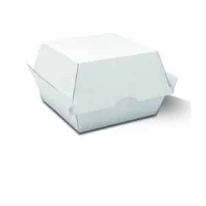 Burger Box Corrugated Plain White, 125/Slv