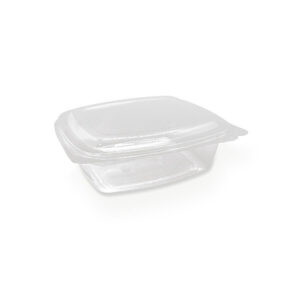 Container 32oz Pet Hinged Rectangle, 50/Slv