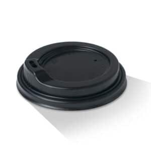 Lid 90mm Plastic 8/12/16/20oz Hot&Cold Black, 50/Slv