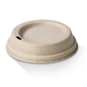 Lid 90mm Bagasse Natural S/T 8/12/16/20oz, 1000/C