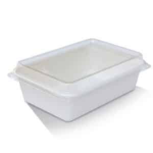 LID PLA S/T TRAY SUGARCANE 18oz, 125/SLV