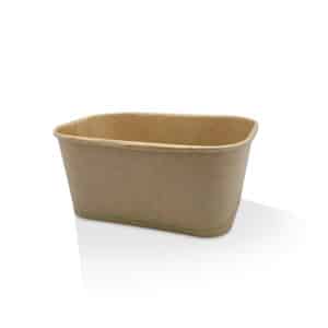 Container 1000ml Pla Coated Kraft Rectangular, 300/C