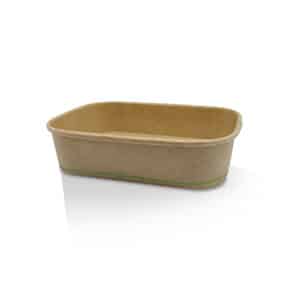 Container 500ml Pla Coated Kraft Rectangular, 300/C