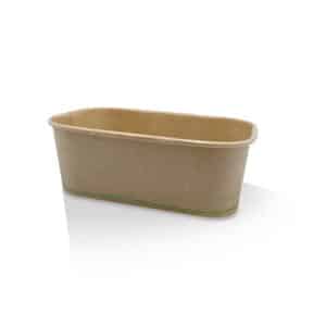 Container 750ml Pla Coated Kraft Rectangular, 300/C