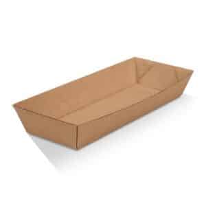 Tray Hotdog Corrugated Brown, 100/Slv