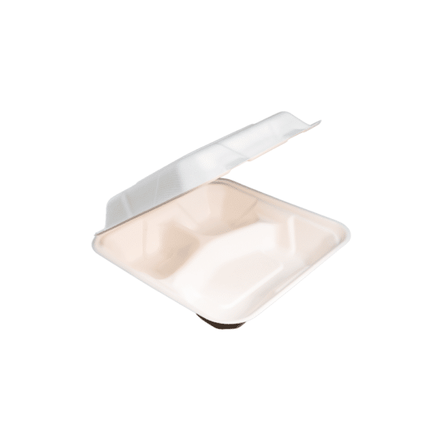 MEAL BOX ECOCANE 3 -COMPARTMENT, 100/SLV