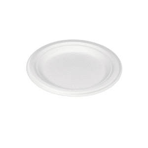 Plate 7" Ecocane Round White,1000/C