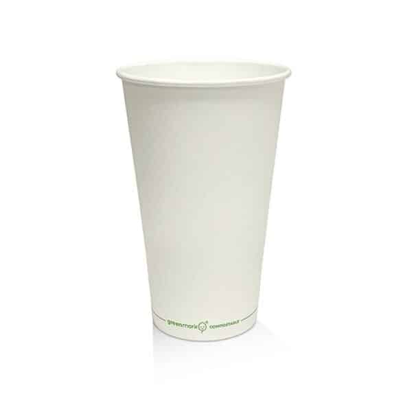 Cup 16oz PLA Coated SW Cup/Plain white, 1000/C