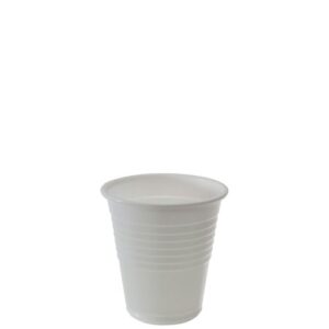 Water Cup 6oz Plastic White 180Ml, 50/SLV