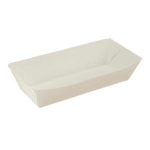 Food Tray Hot Dog Uncoated White 190x70x50mm, 500/C