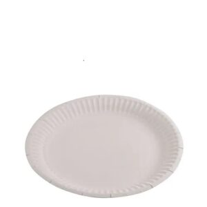 PAPER PLATE 7" UNCOATED WHITE 175mm, 500/C