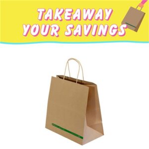 Paper Carry Bag Twist Handle Kraft Medium 275Hx280W+150G mm, 200/C